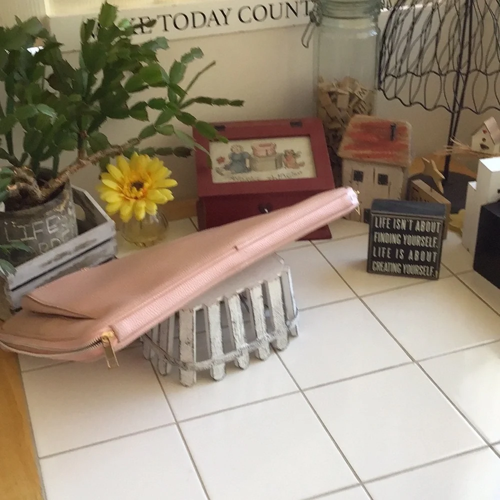 Pink Synthetic Leather Laptop Sleeve